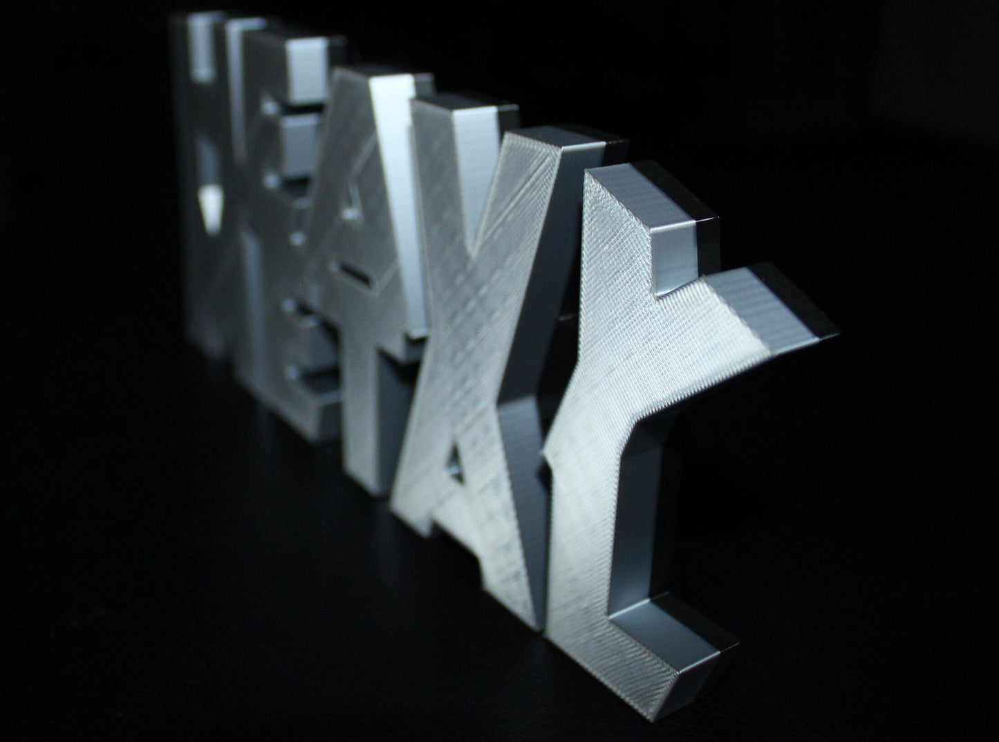 Heavy Metal 3D printed Logo Art