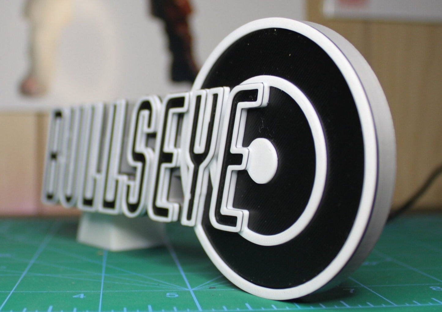 Bullseye 3D printed Comic Logo Art