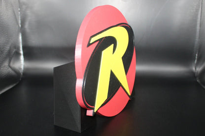 Robin 3D printed Comic Logo Art