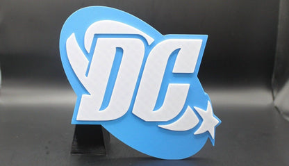 DC 3D printed Comic Logo Art