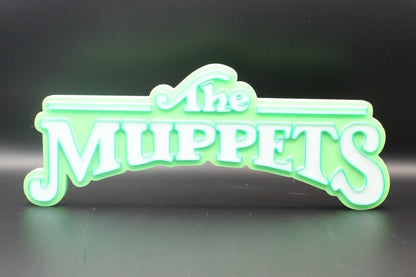 The Muppets 3D printed Logo Sign Wall Desk Shelf Art