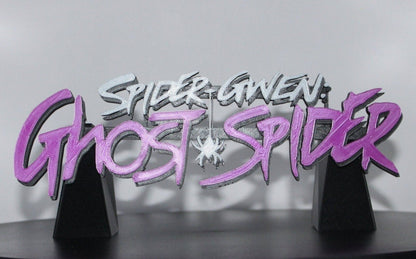 Spider Gwen: Ghost Spider 3D printed Comic Logo Art