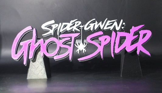 Spider Gwen: Ghost Spider 3D printed Comic Logo Art