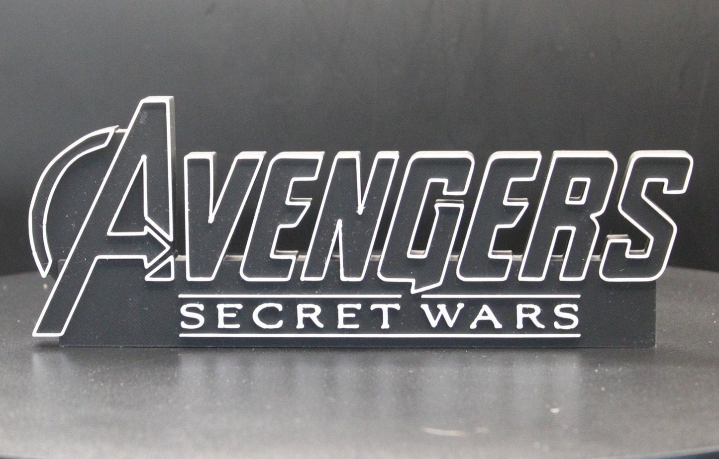 Avengers Secret Wars 3D printed Comic Logo Art