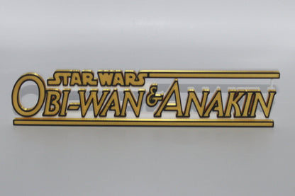 Obi-Wan & Anakin 3D printed Comic Logo Art