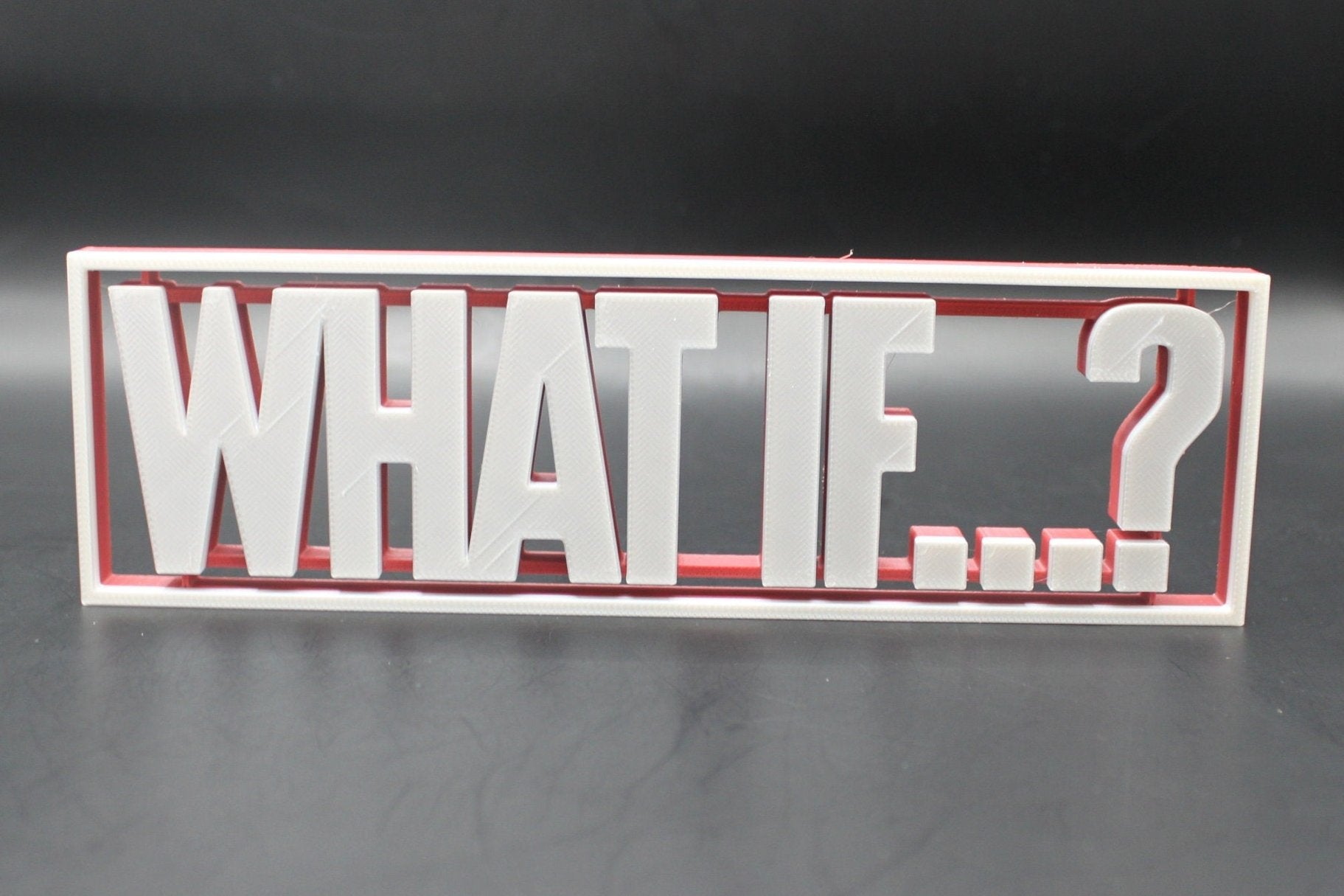 What If...? 3D printed Comic Logo Art