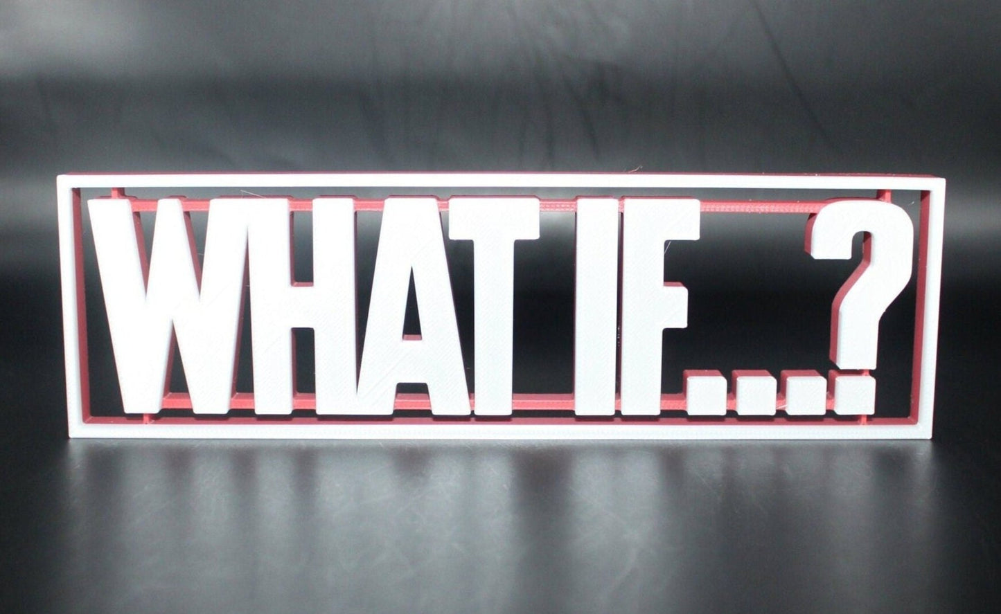 What If...? 3D printed Comic Logo Art