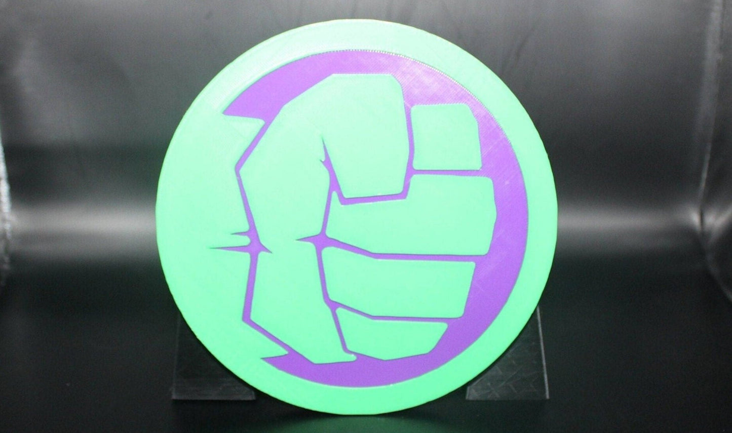 Hulk 3D printed Comic Logo Art