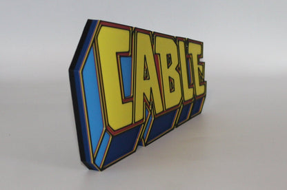 Cable 3D printed Comic Logo Art