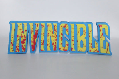 Invincible w/blood 3D printed Logo Sign Wall Desk Shelf Art