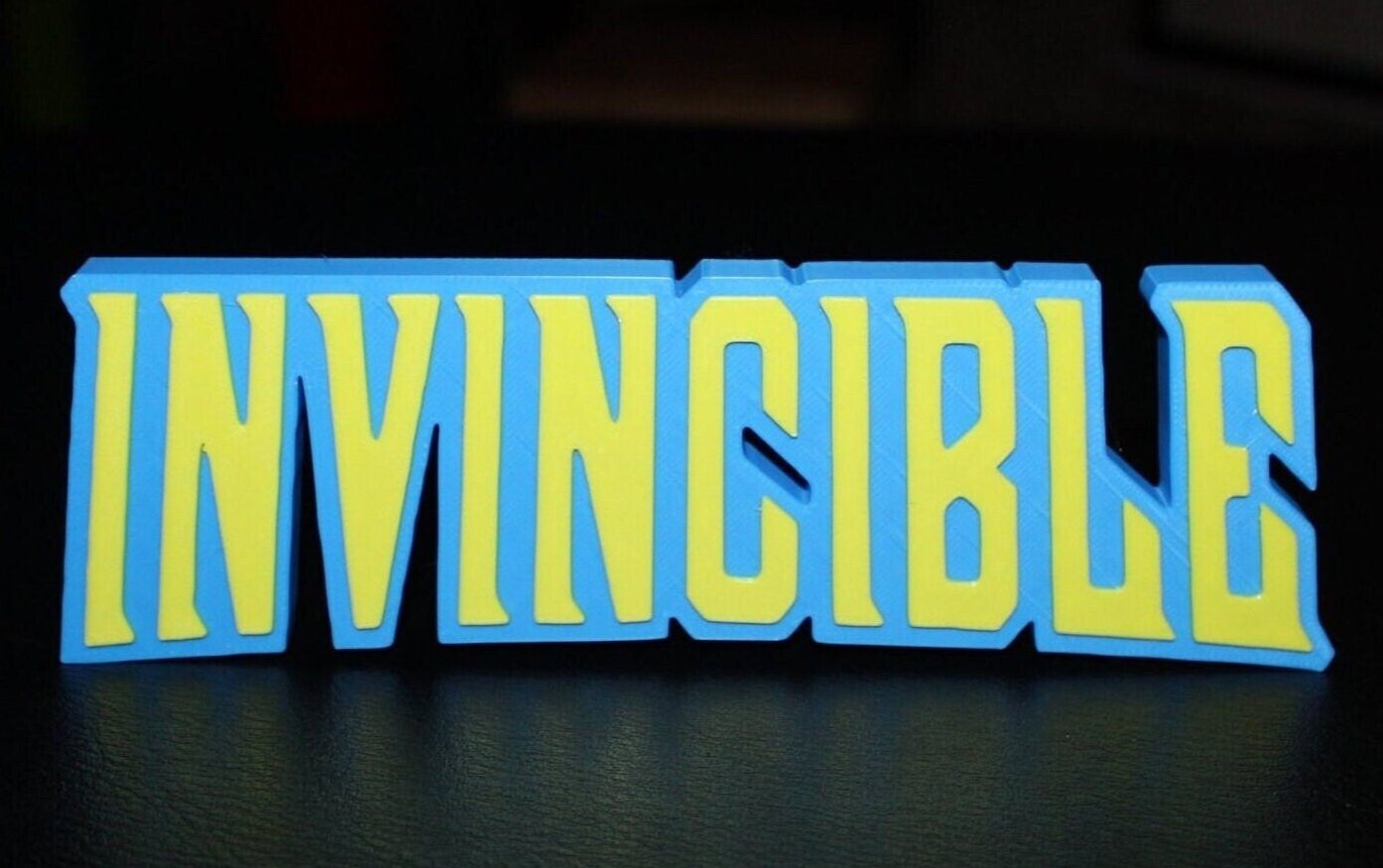 Invincible 3D printed Logo Sign Wall Desk Shelf Art – WindyCity3D