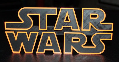 Star Wars 3D printed Logo Art