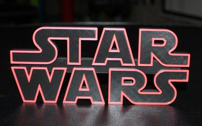 Star Wars 3D printed Logo Art