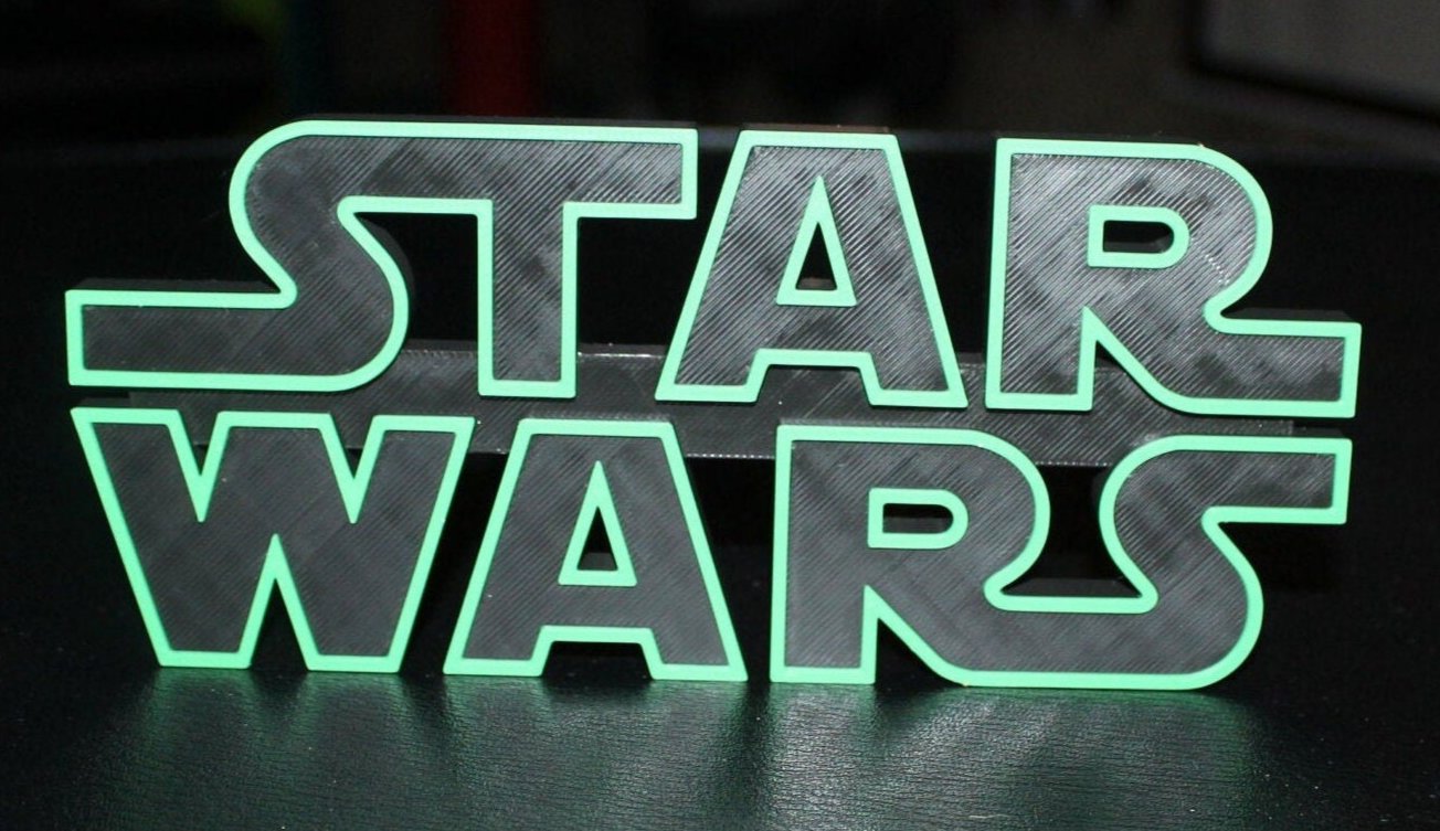 Star Wars 3D printed Logo Art