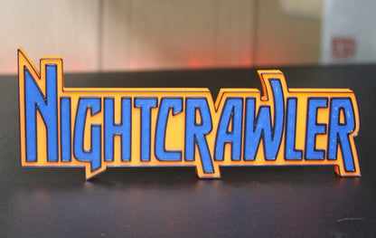 Nightcrawler 3D printed Logo Sign Wall Desk Shelf Art