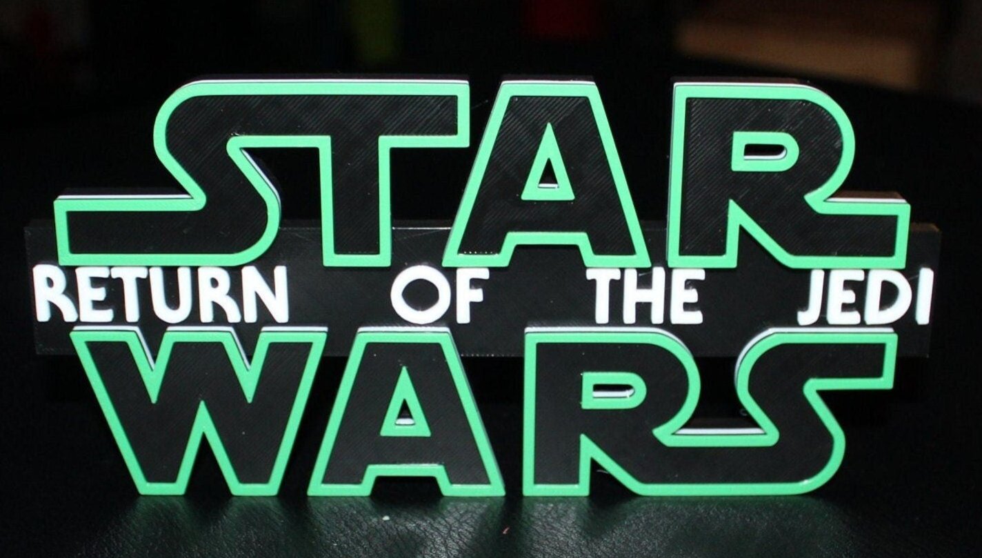 Star Wars Return Of The Jedi 3D printed Logo Art