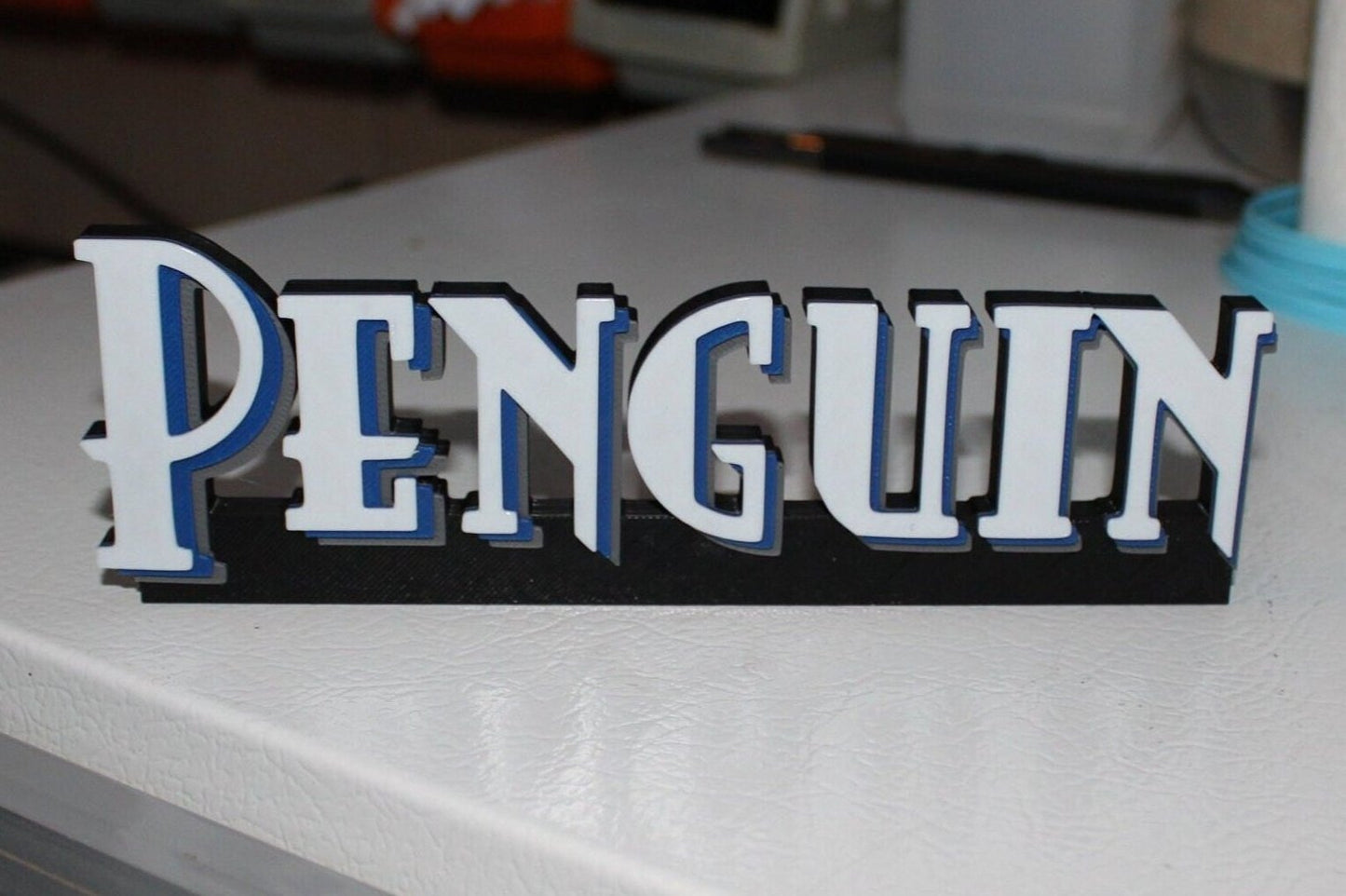 Penguin 3D printed Comic Logo Art