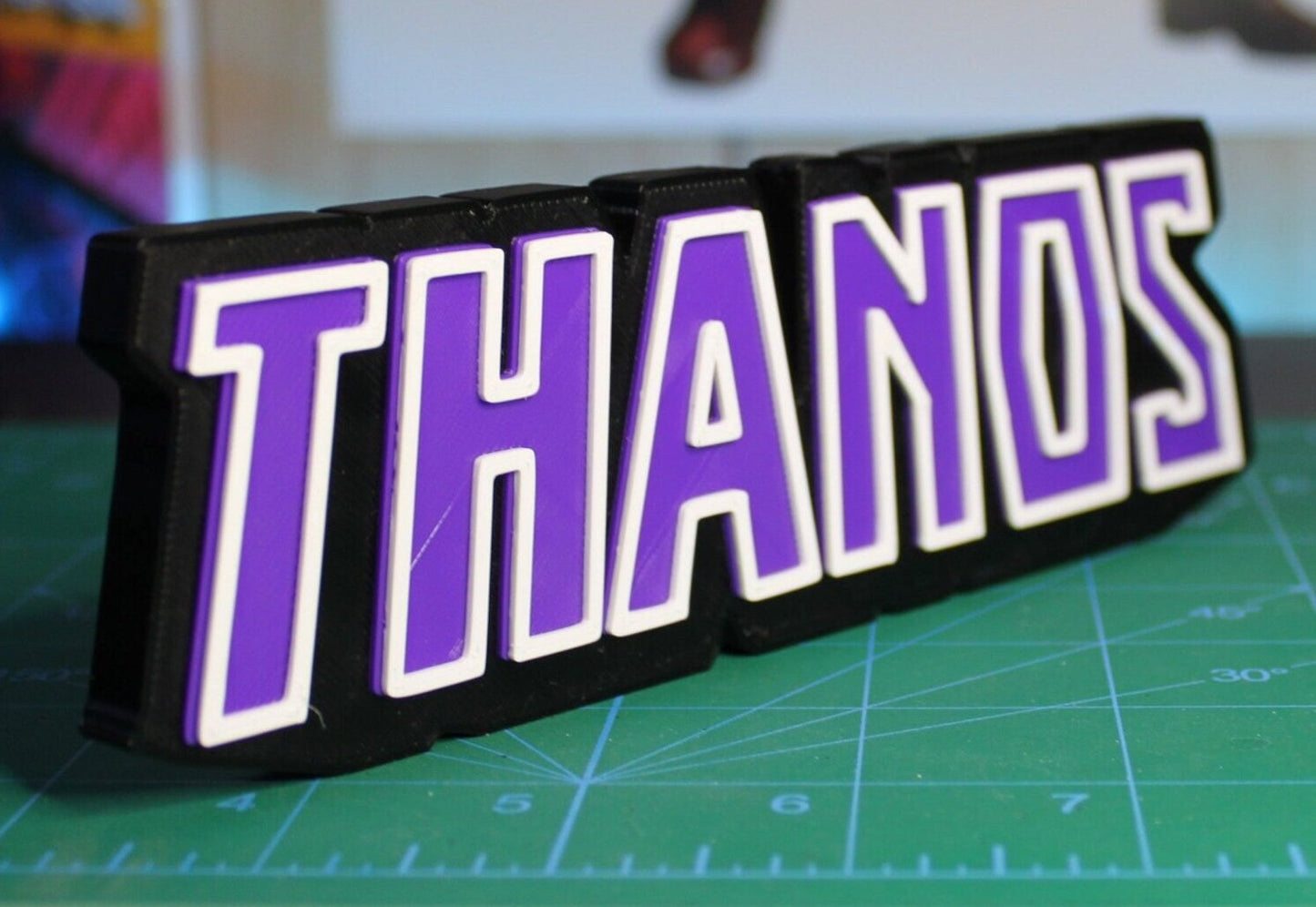 Thanos 3D printed Comic Logo Art