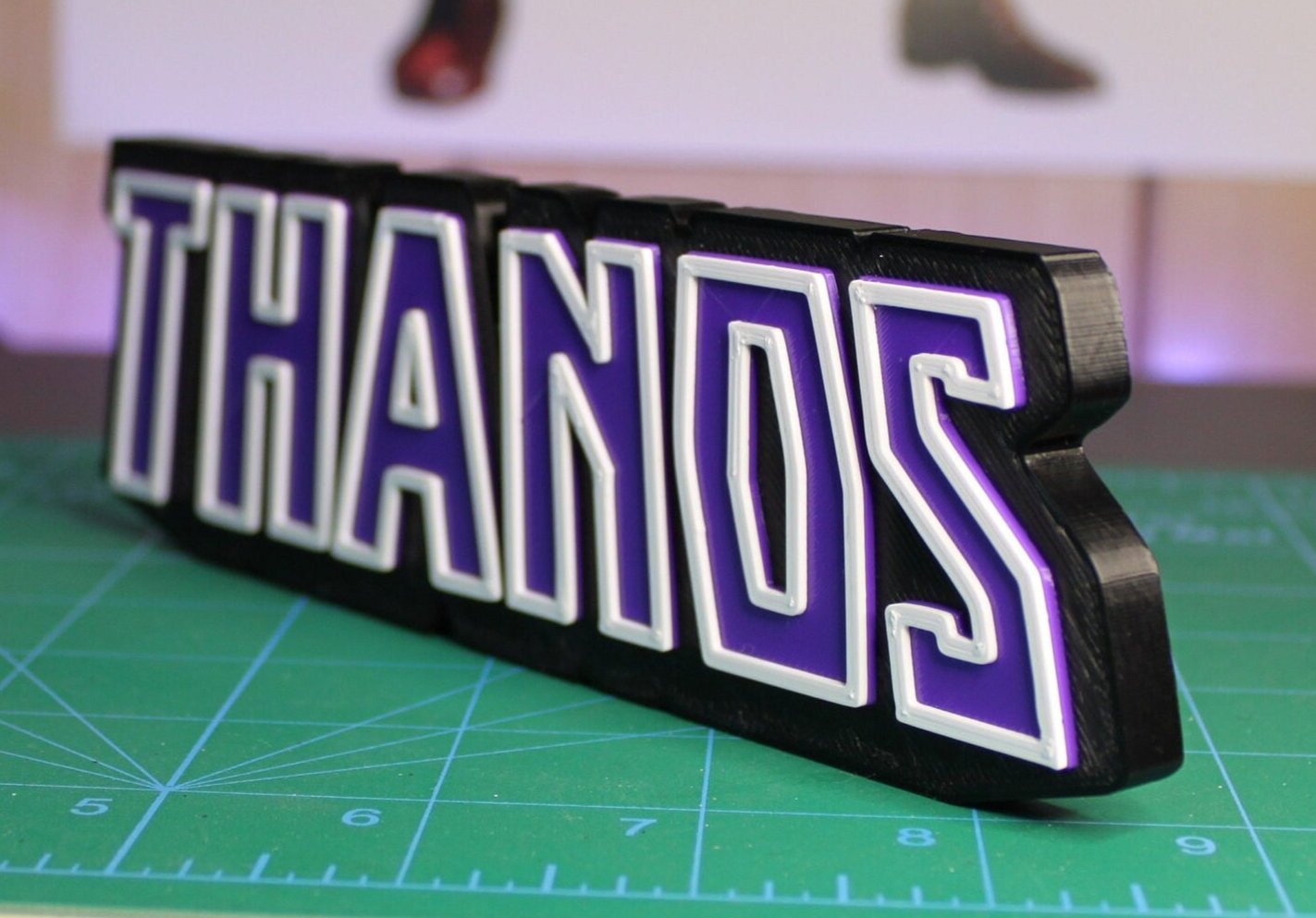 Thanos 3D printed Comic Logo Art