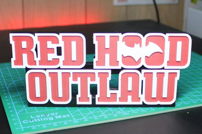 Red Hood Outlaw 3D printed Comic Logo Art