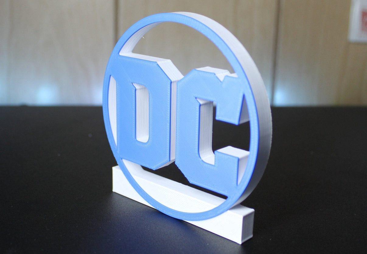 DC 3D printed Logo Sign Wall Desk Shelf Art – WindyCity3D