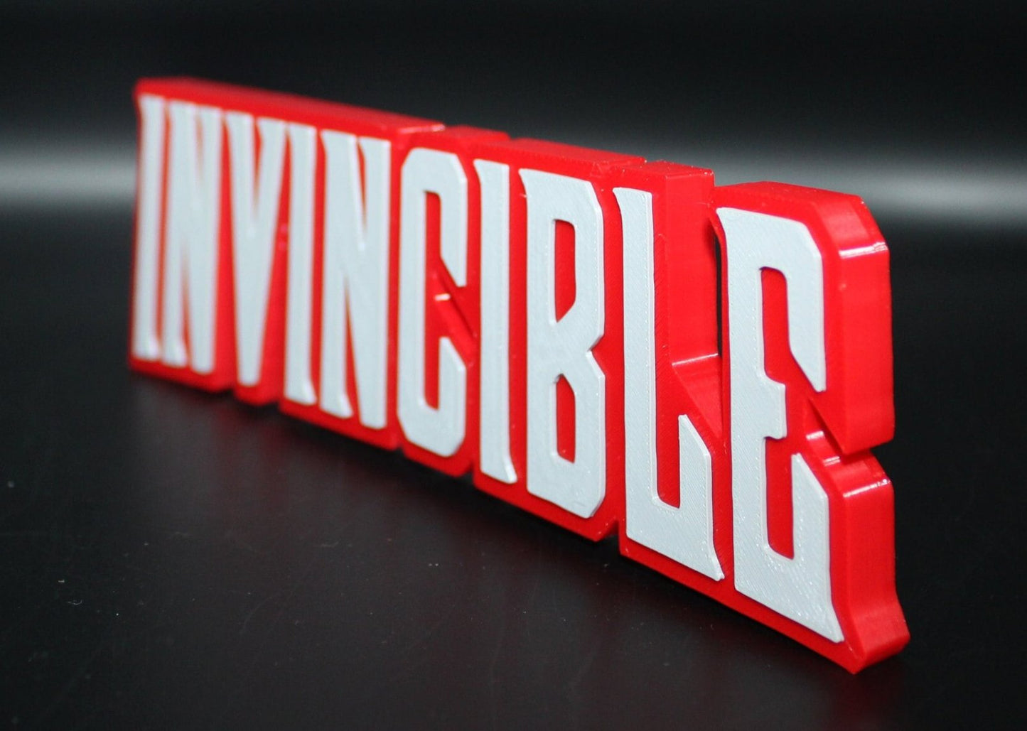 Invincible 3D printed Logo Art