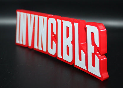 Invincible 3D printed Logo Art