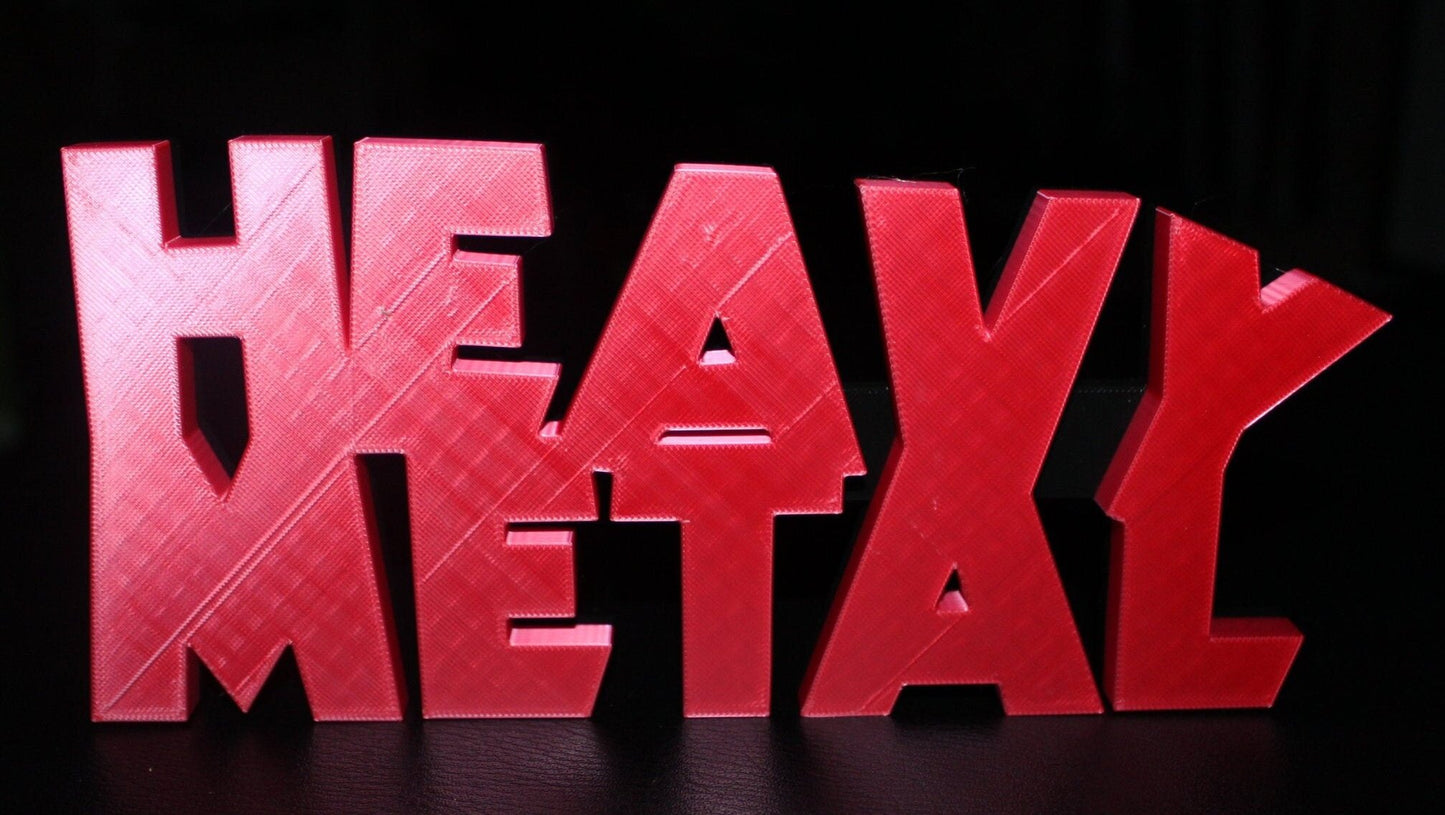 Heavy Metal 3D printed Logo Art