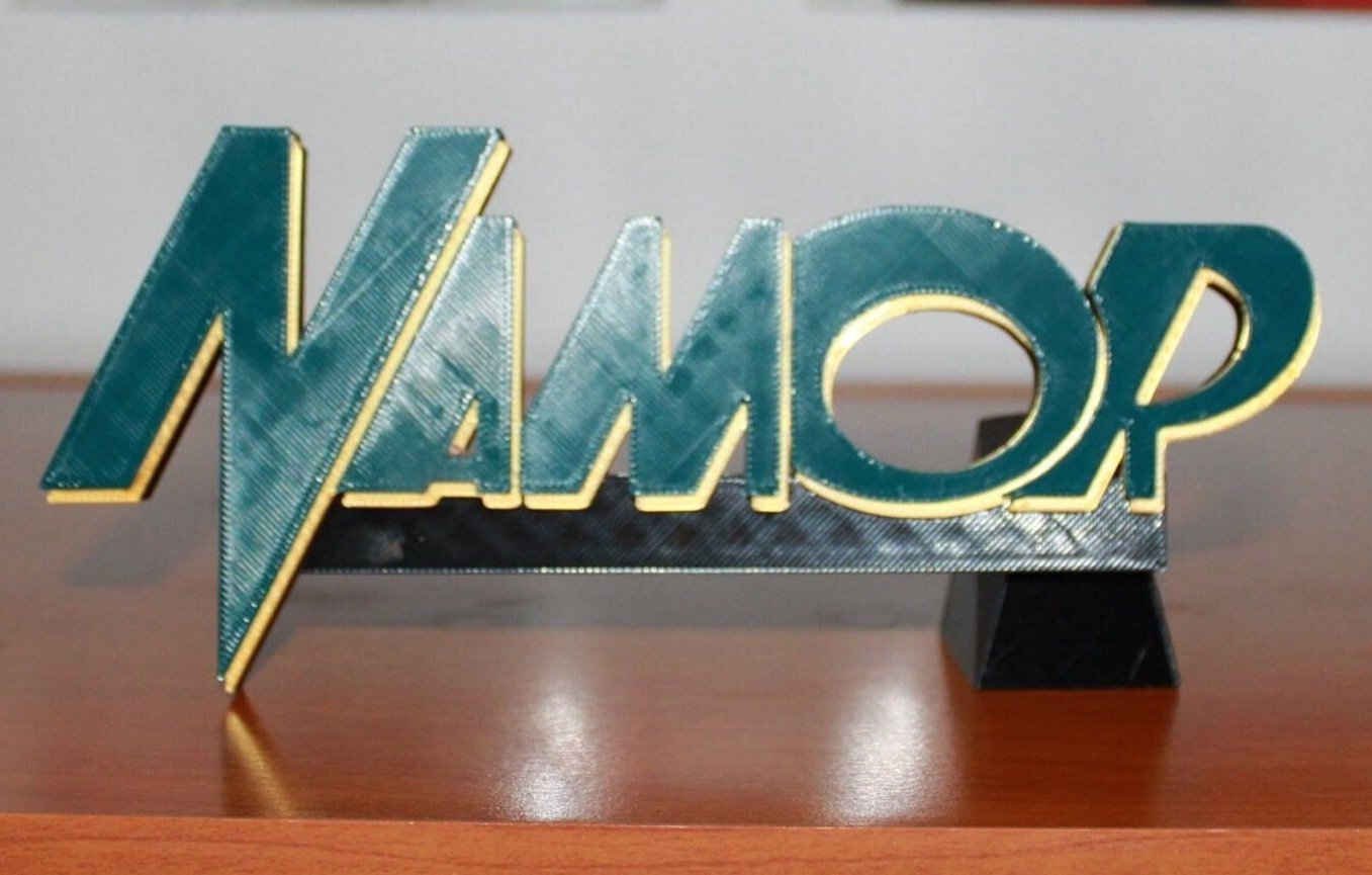 Namor 3D printed Comic Logo Art