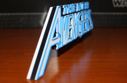 New Avengers 3D printed Comic Logo Art