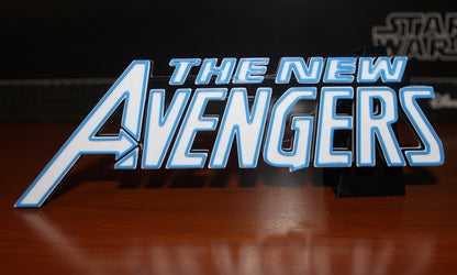 New Avengers 3D printed Comic Logo Art