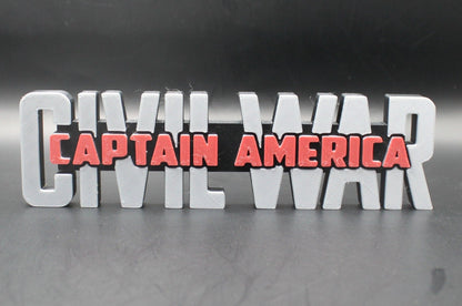 Captain America Civil War 3D printed Comic Logo Art