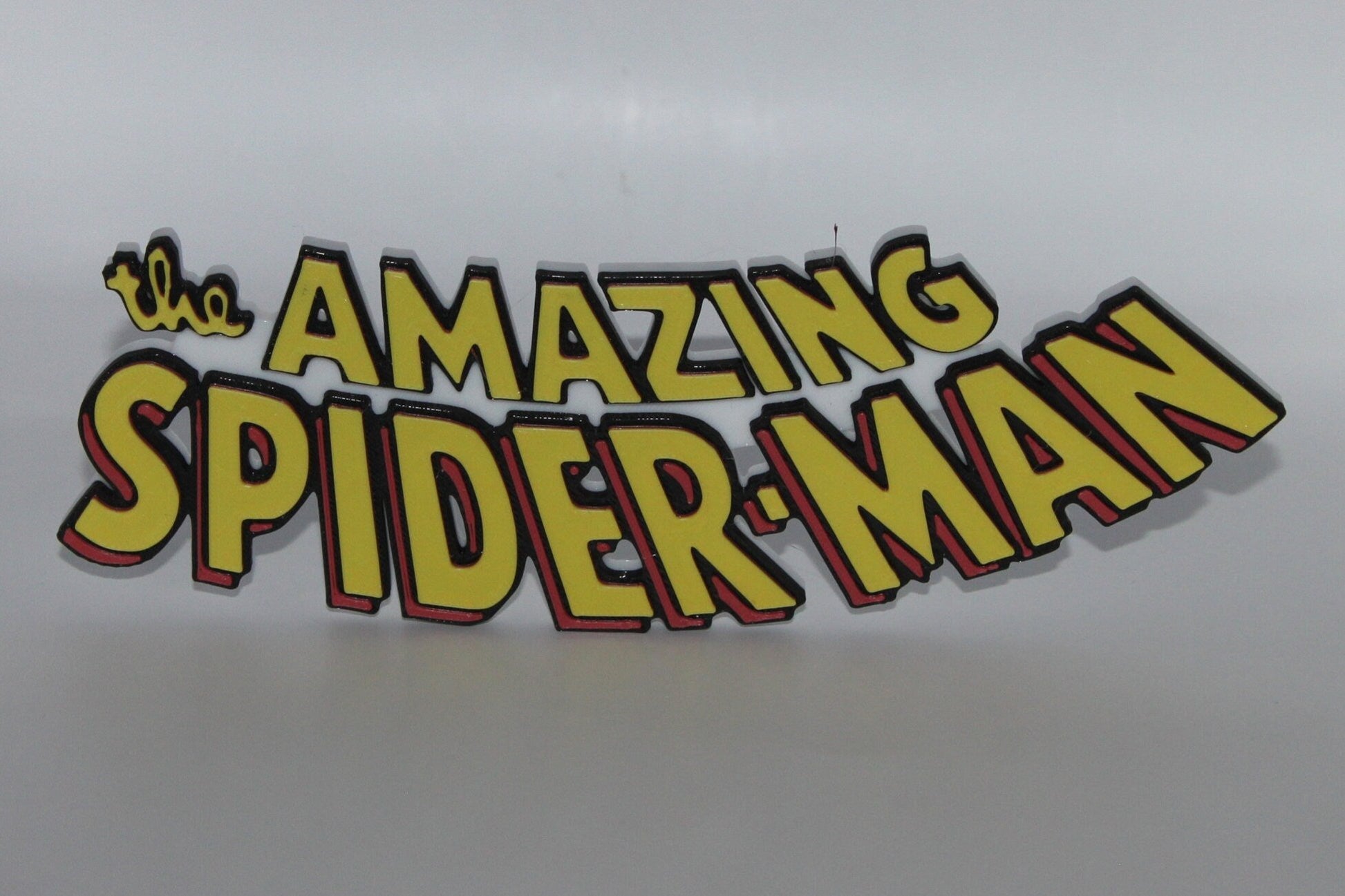 The Amazing Spider-Man 3D printed Comic Logo Art