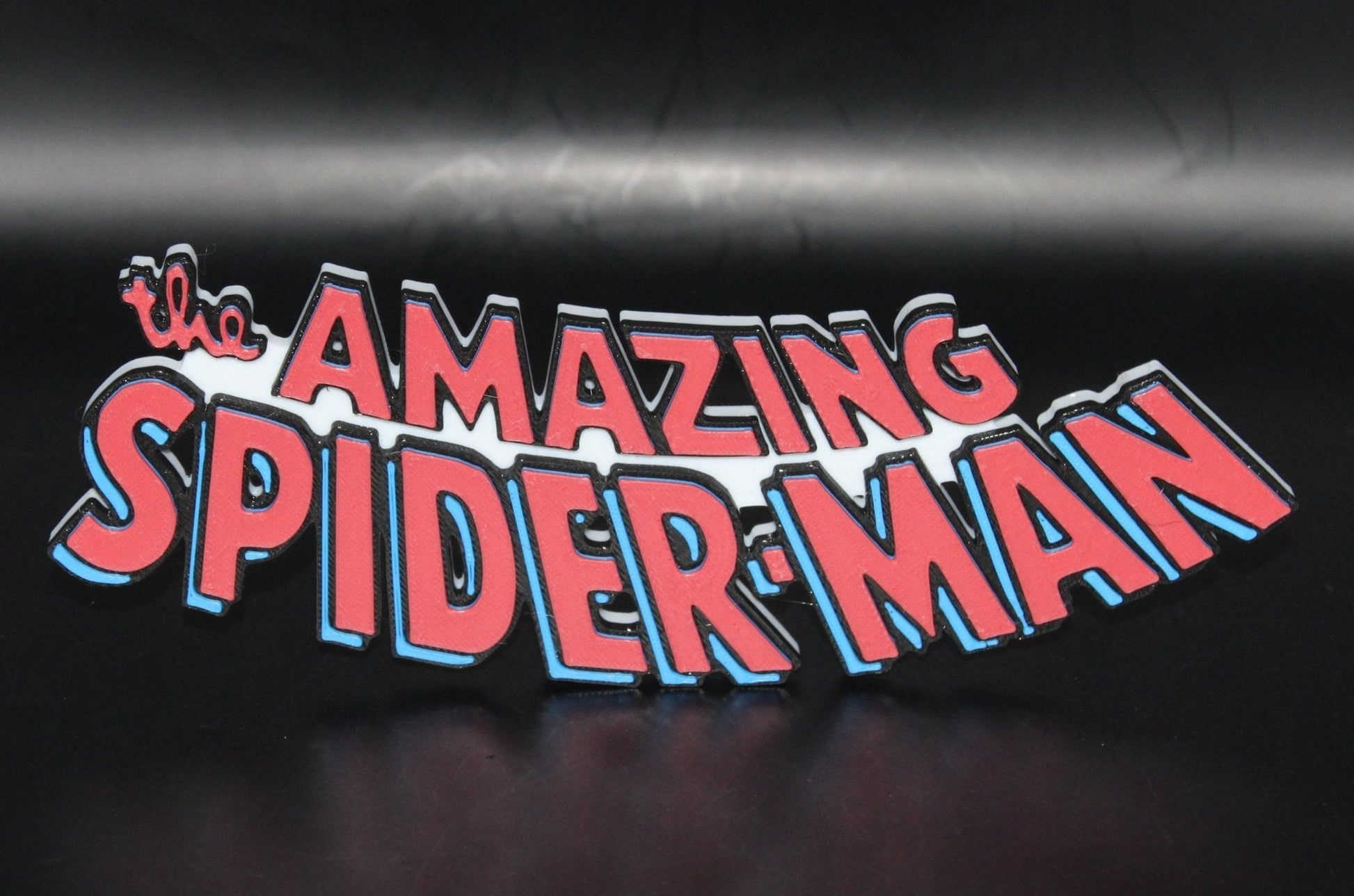 The Amazing Spider-Man 3D printed Comic Logo Art