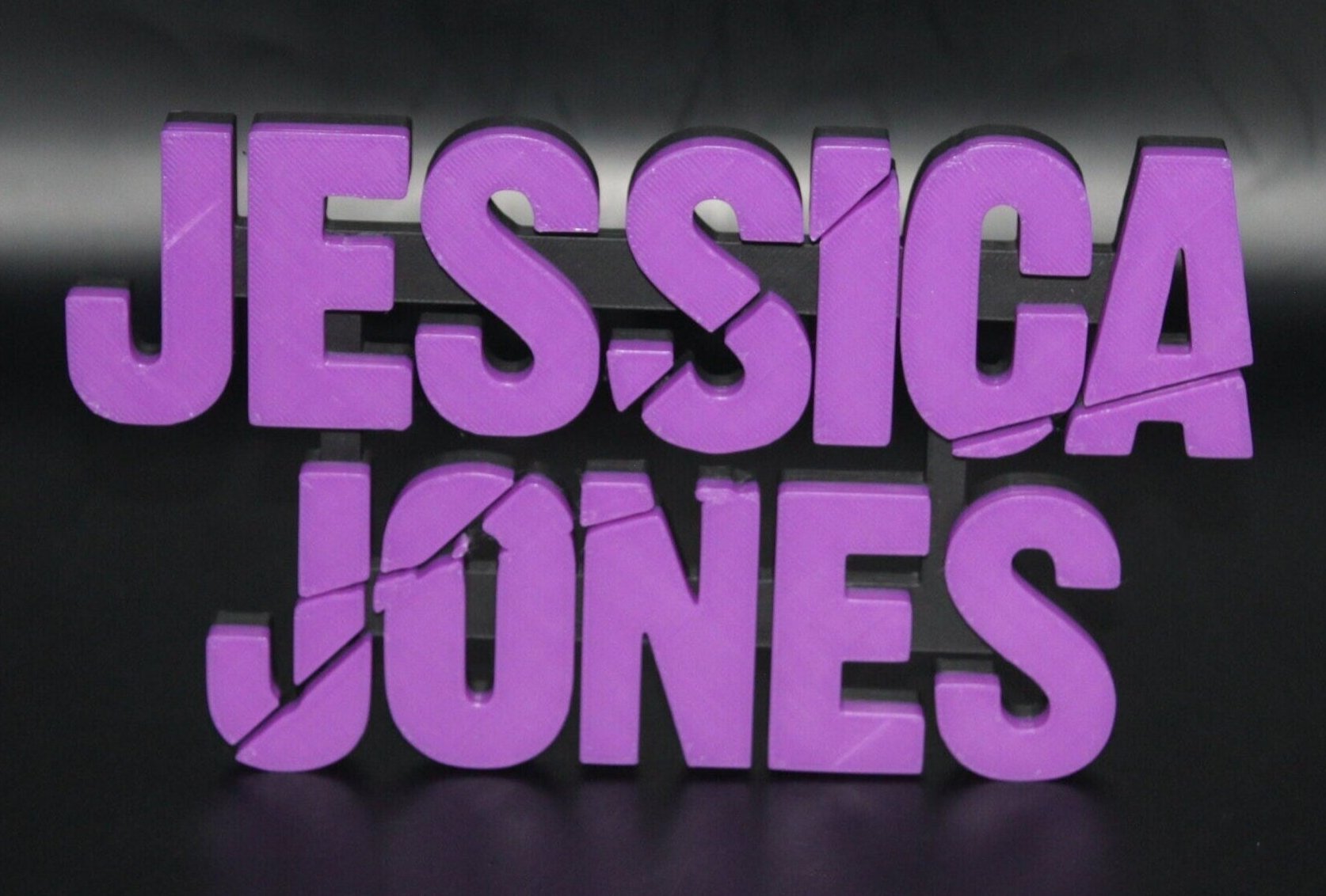 Jessica Jones 3D printed Comic Logo Art