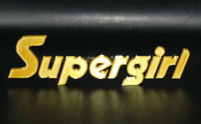 Supergirl 3D printed Comic Logo Art