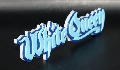 White Queen 3D printed Comic Logo Art