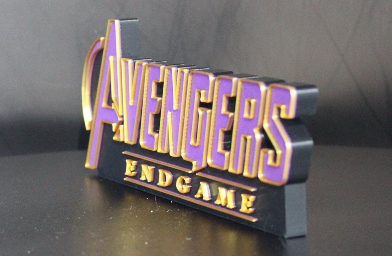 Avengers Endgame 3D printed Comic Logo Art