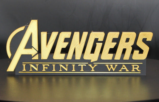 Avengers Infinity War 3D printed Comic Logo Art