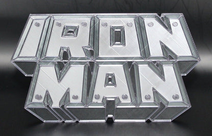 Iron Man 3D printed Comic Logo Art