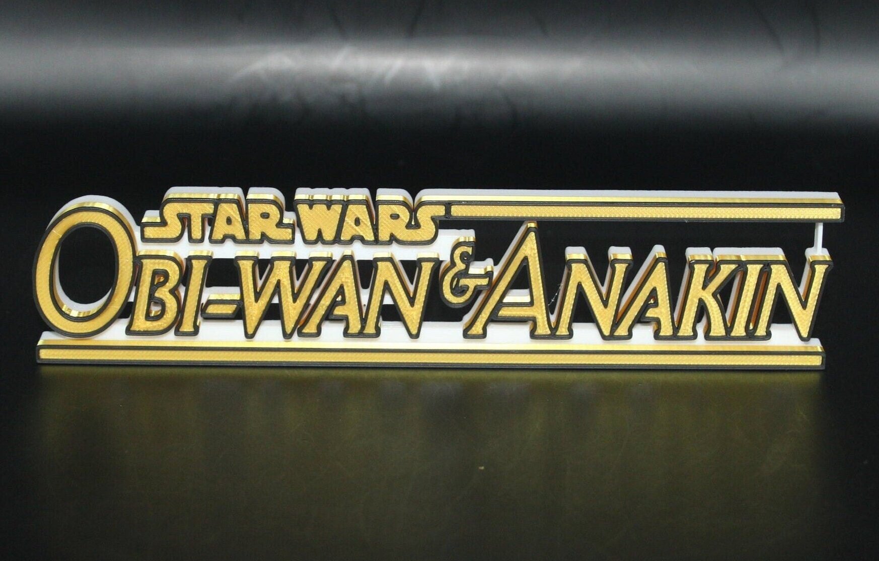 Obi-Wan & Anakin 3D printed Comic Logo Art