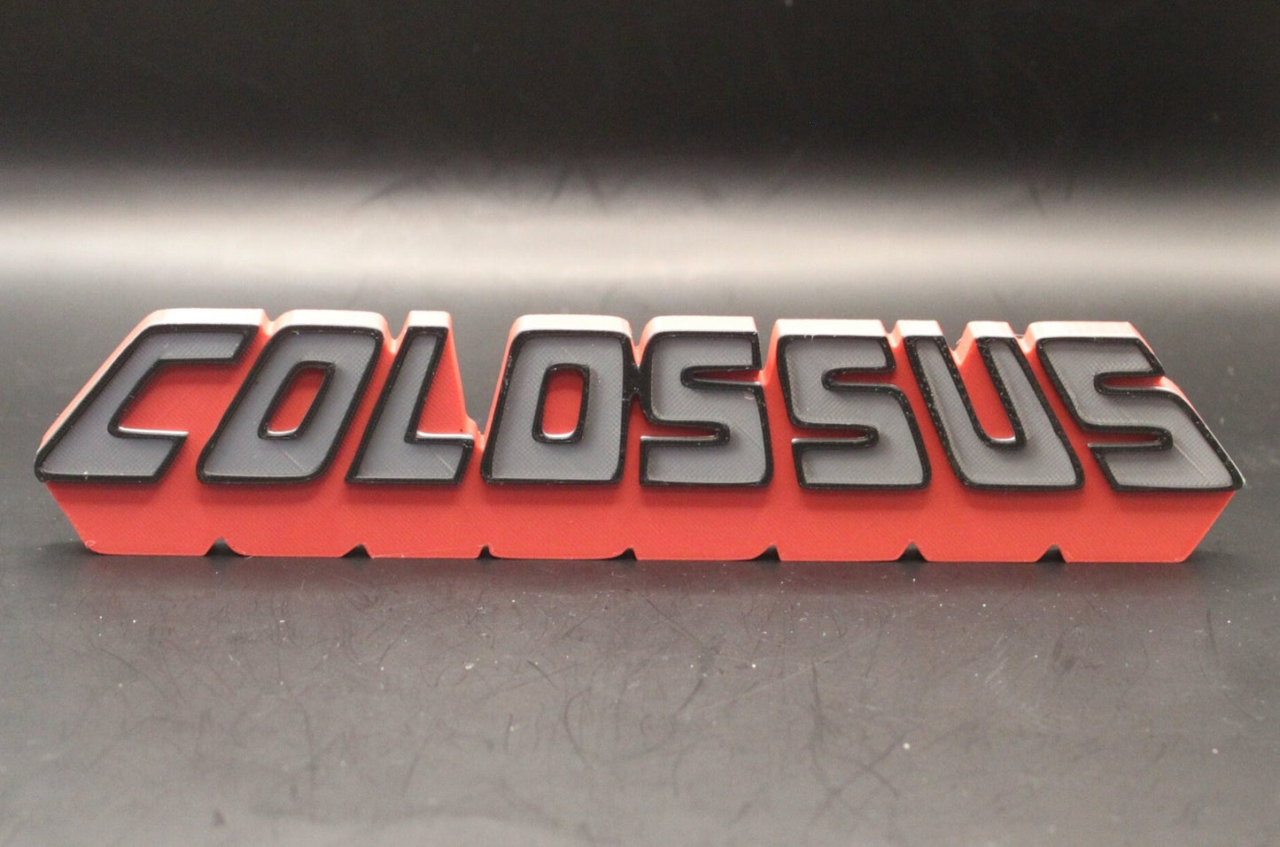 Colossus 3D printed Comic Logo Art