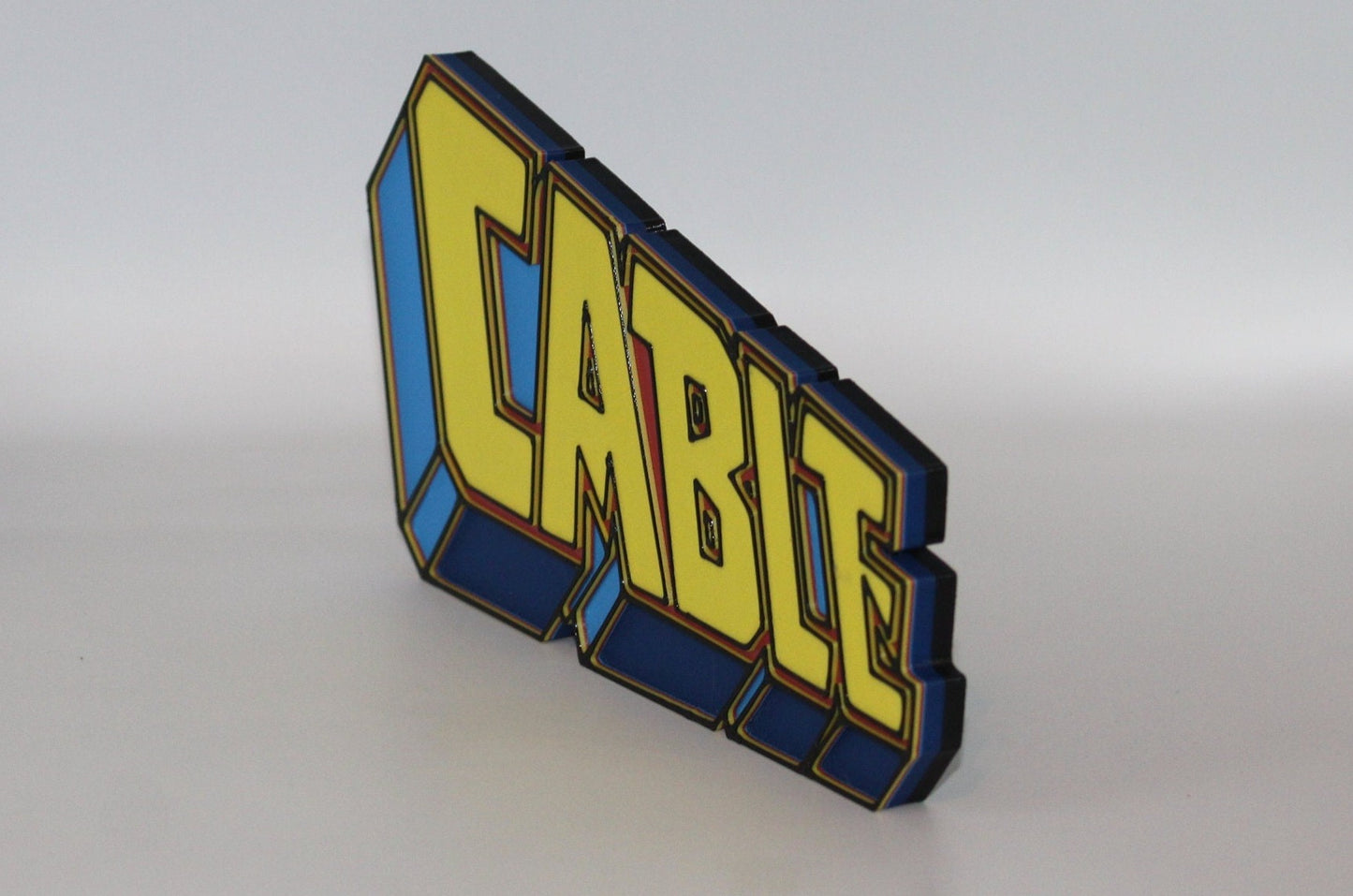 Cable 3D printed Comic Logo Art