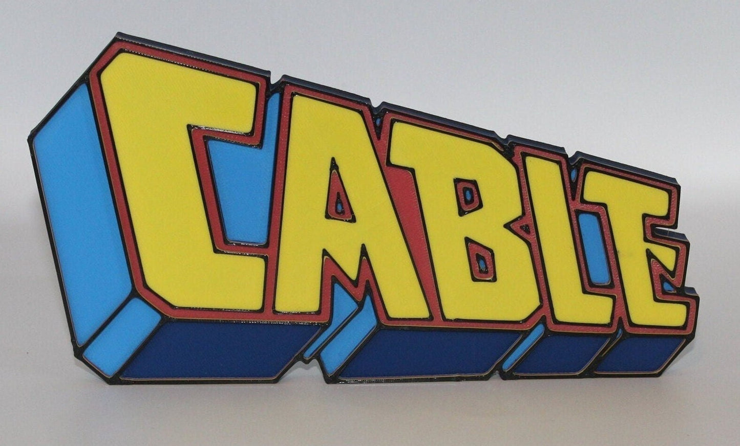 Cable 3D printed Comic Logo Art