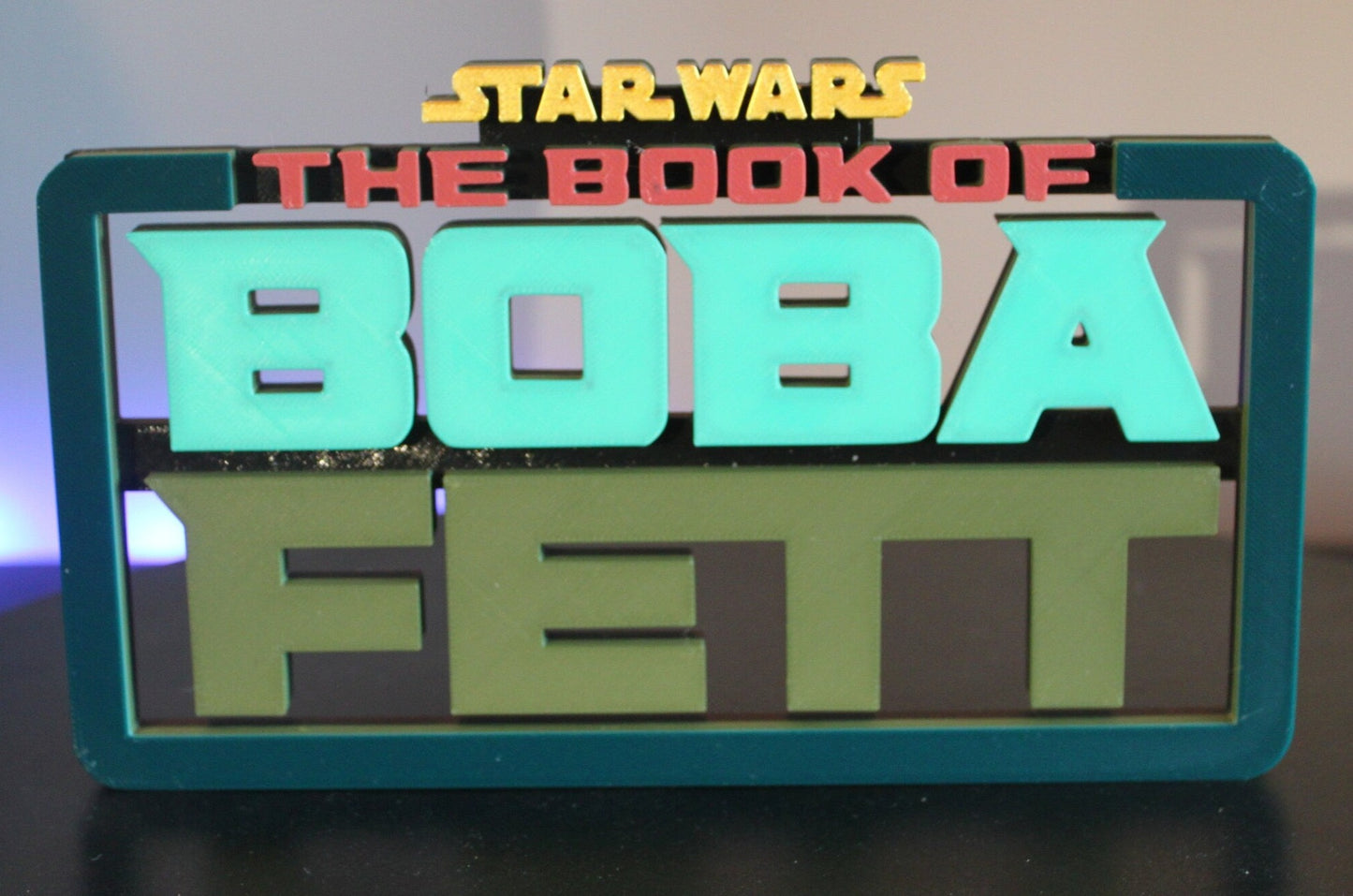 The Book of Boba Fett 3D printed Comic Logo Art