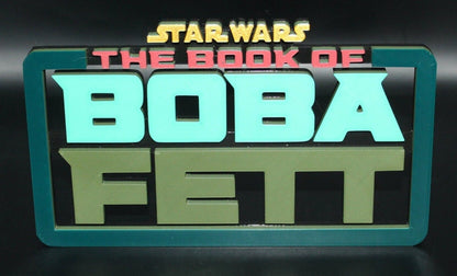 The Book of Boba Fett 3D printed Comic Logo Art