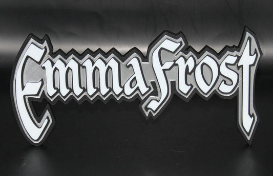 Emma Frost 3D printed Comic Logo Art