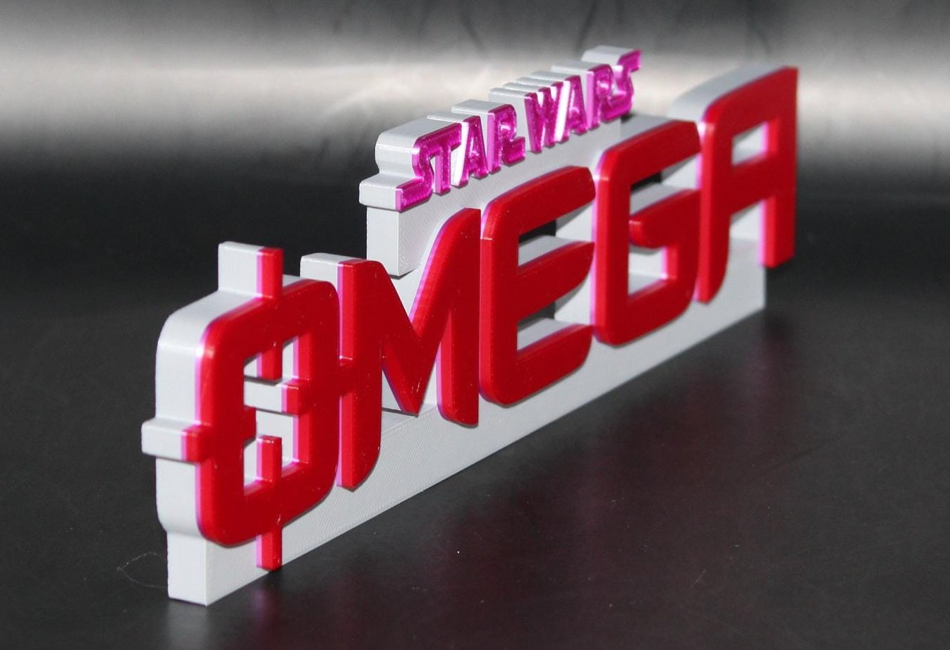 Omega 3D printed Logo Art