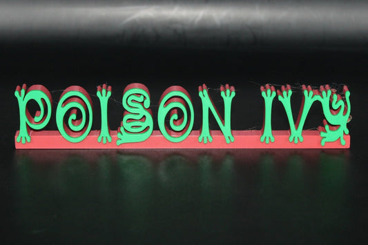 Poison Ivy 3D printed Comic Logo Art