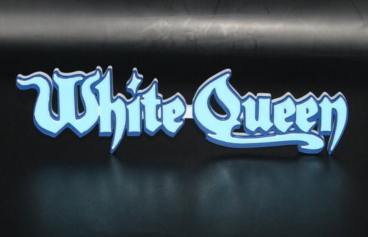 White Queen 3D printed Comic Logo Art